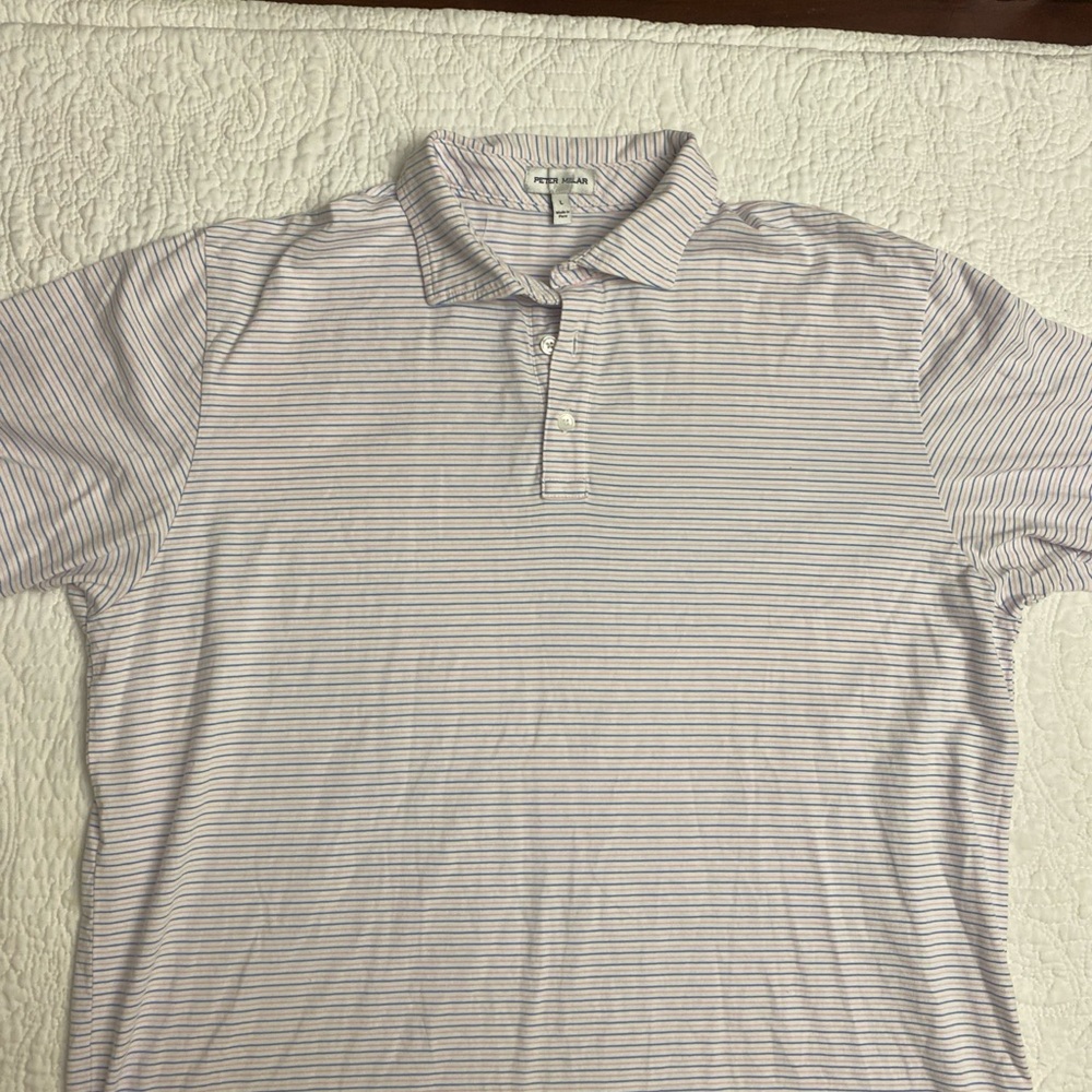 Peter Millar Men’s Golf 100% Pima Cotton Short Sleeve Polo Size Large